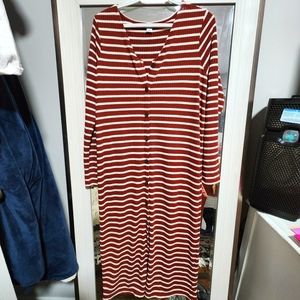 Stripped Sweater Dress